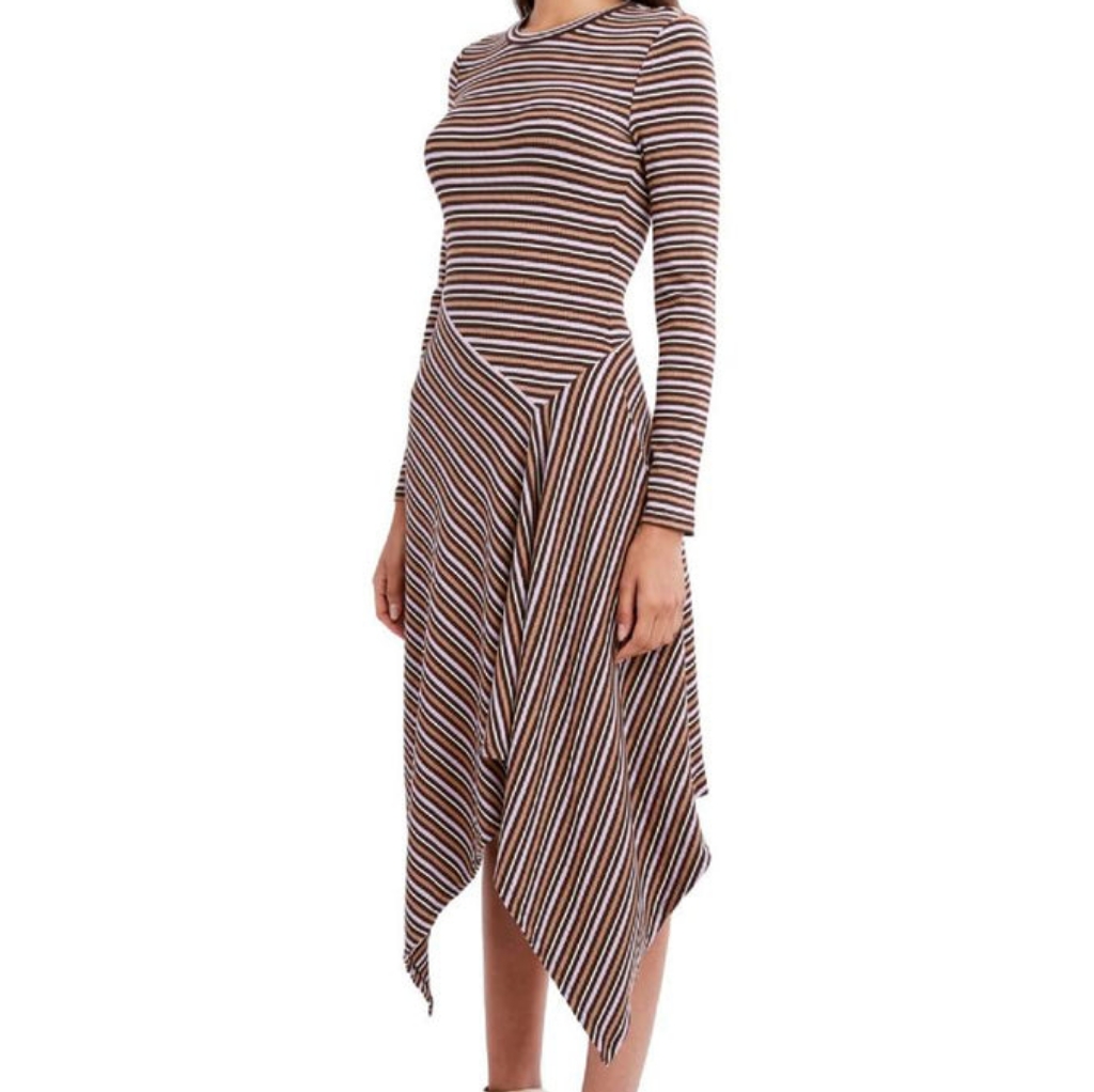Bcbgmaxazria Unbalanced Striped Dress
